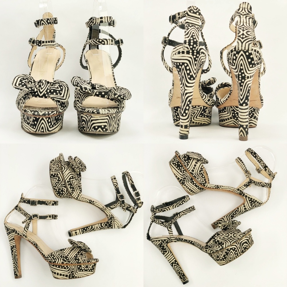 Loeffler Randall Dahlia Platform Peep Toe Sandal 9 - Picture 6 of 8